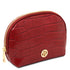 Vera - Croc print leather toiletry case